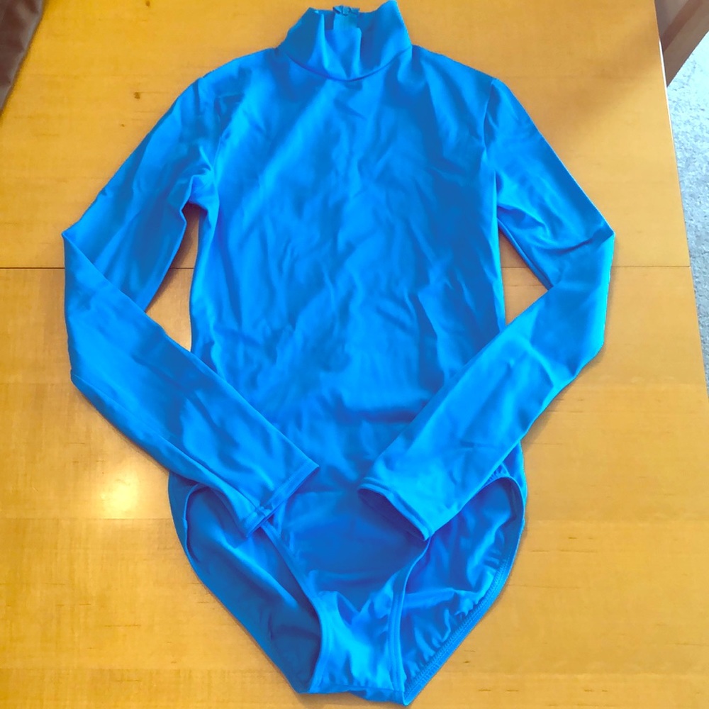 Girl’s leotard, long sleeve, high neck, large